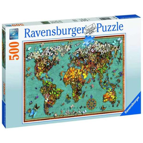 Produktbild: Puzzle – Antike Schmetterlingsweltkarte